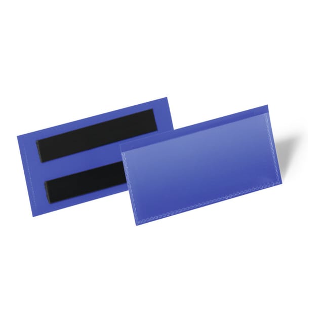 DURABLE 174107 - Etikettentasche, magnetisch, 100x38mm, blau, 50 Stück