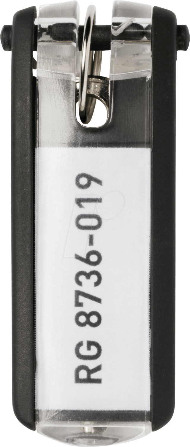 DURABLE 195701 - Schlüsselanhänger Key Clip, 6 Stück, schwarz