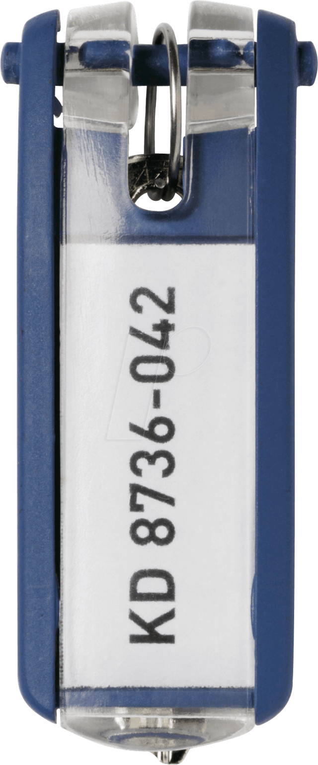 DURABLE 195707 - Schlüsselanhänger Key Clip, 6 Stück, blau