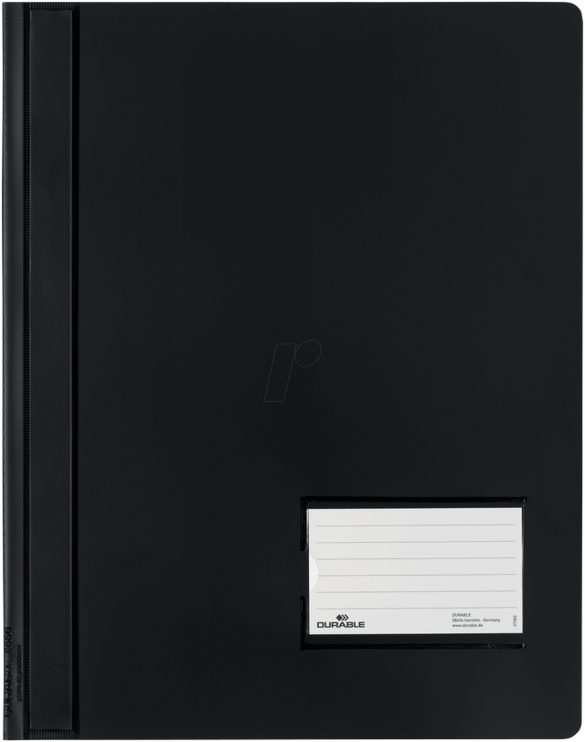 DURABLE 268001 - Schnellhefter, A4, DURALUX®, transluzent, schwarz