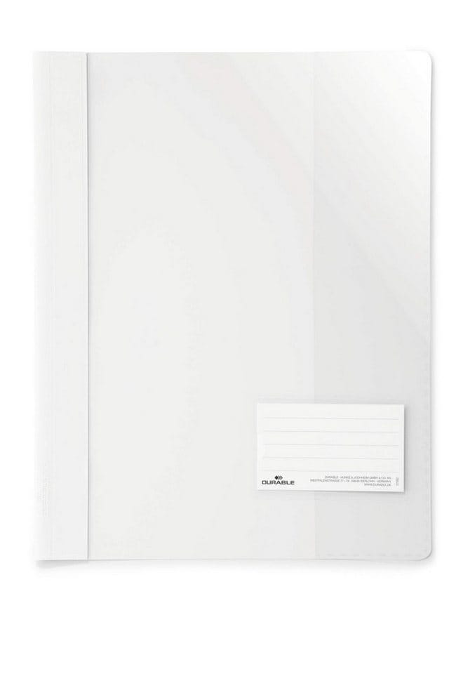 DURABLE 269002 - Schnellhefter, A4, Beschriftungsfenster, 90x57 mm, weiß