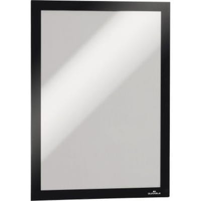 DURABLE 487201 - Info-Rahmen, A4, selbstklebend, aufklappbar, schwarz, 2 Stück