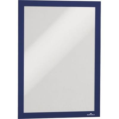 DURABLE 487207 - Info-Rahmen, A4, selbstklebend, aufklappbar, blau, 2 Stück