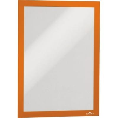 DURABLE 487209 - Info-Rahmen, A4, selbstklebend, aufklappbar, orange, 2 Stück