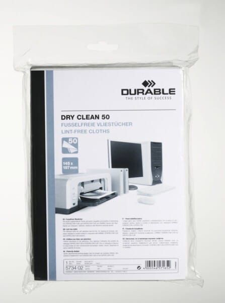 DURABLE 573402 - Reinigungstücher, Vlies, 50 Tücher