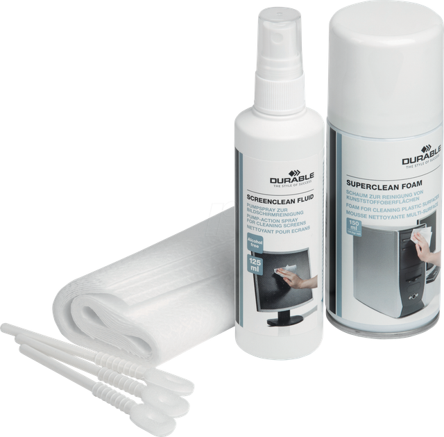DURABLE 583400 - Reinigungs-Set für Bildschirme und Kunststoffoberflächen