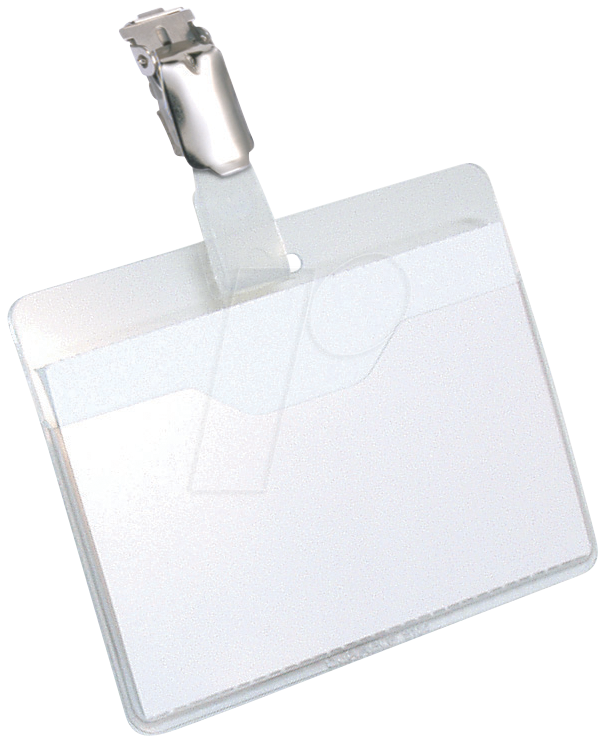 DURABLE 810619 - Namensschild, 60x90 mm, Clip, transparent, 25 Stück