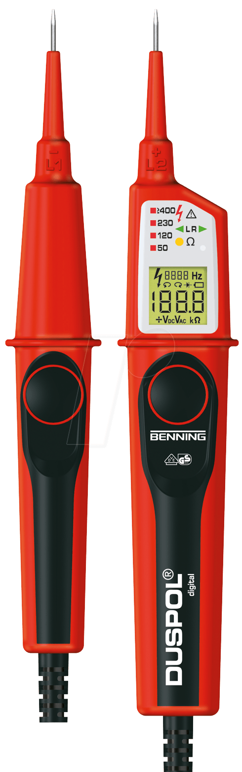 DUSPOL DIGITAL - Spannungsprüfer DUSPOL® digital, 1 - 1000 V AC, 1 - 1200 V DC