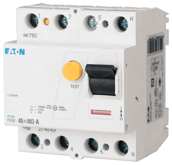 EATON 235457 - Fehlerstromschutz-Schalter, Typ G/A, 63 A, 30 mA, 4 polig