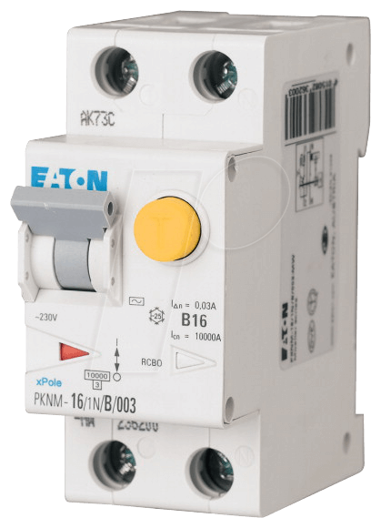 EATON 236133 - FI/LS-Schalter, Char. B, Typ A, 13 A, 30 mA, 1 + N
