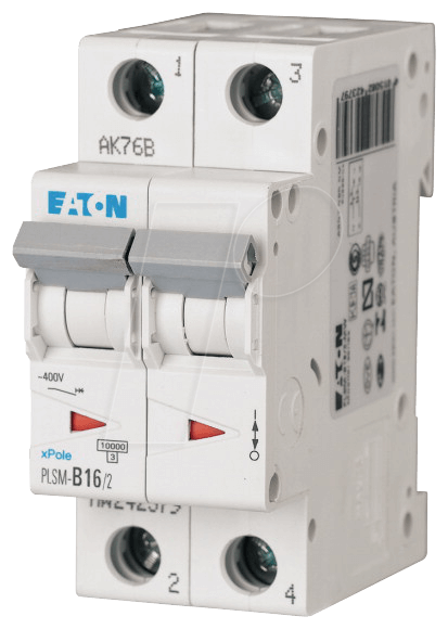 EATON 242405 - Leitungsschutzschalter, Char. C, 16 A, 2 polig