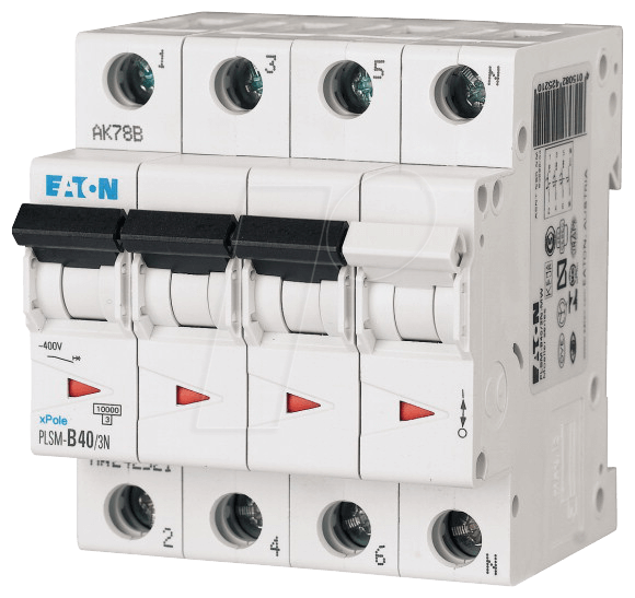 EATON 242547 - Leitungsschutzschalter, 3P+N, Char. C, 40 A