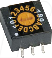 ECE ERD116RMZ - SMD-Drehcodierschalter, 16-pol hexadezimal