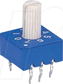 ECE ERD216RSZ - Drehcodierschalter, 16-pol hex. real Achse