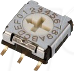 ECE ERD716AM06Z - SMD-Drehcodierschalter, 16-pol hexadezimal
