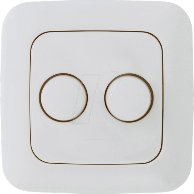 ECO-DIM 10003 - Duo-Dimmknopf, weiß, inkl. Zentralplatte und Rahmen