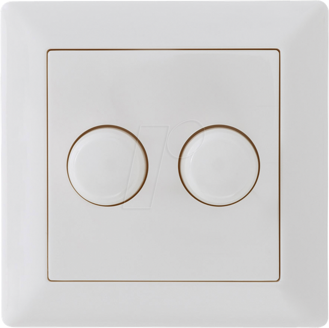 ECO-DIM 10005 - Duo-Dimmknopf, GIRA/JUNG/Merten, weiß, inkl. Zentralplatte und R