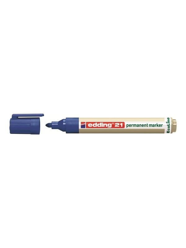 EDDING 21BL - Permanentmarker, umweltfreundlich, blau