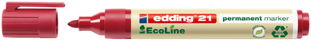 EDDING 21RT - Permanentmarker, umweltfreundlich, rot