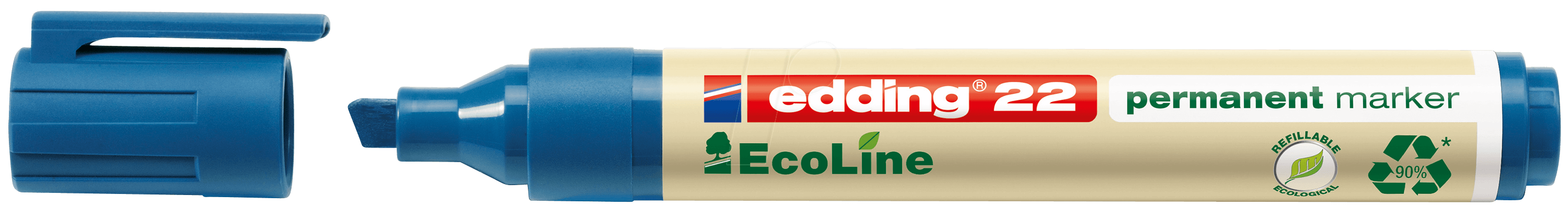 EDDING 22BL - Permanentmarker, umweltfreundlich, blau