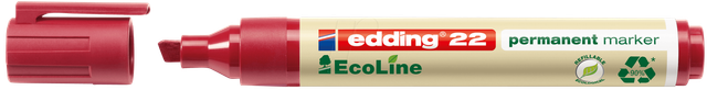 EDDING 22RT - Permanentmarker, umweltfreundlich, rot
