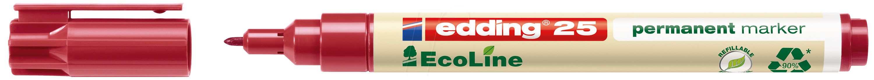 EDDING 25RT - EcoLine Permanentmarker, rot