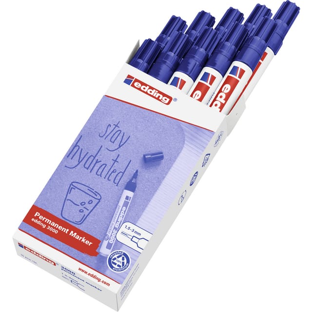 EDDING 3000BL - Permanent Marker, 1,50 - 3,00 mm, blau