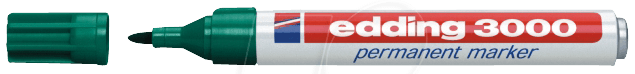 EDDING 3000GN - Permanent Marker, 1,50 - 3,00 mm, grün