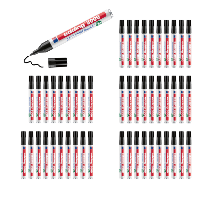 EDDING 3000SW - Permanent Marker, 1,50 - 3,00 mm, schwarz
