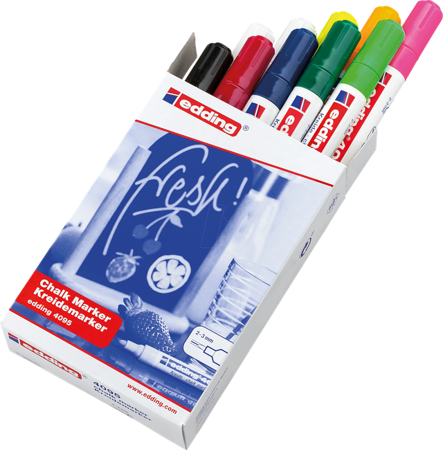 EDDING 4095/10 - Kreidemarker, 2 mm - 3 mm, 10er pack