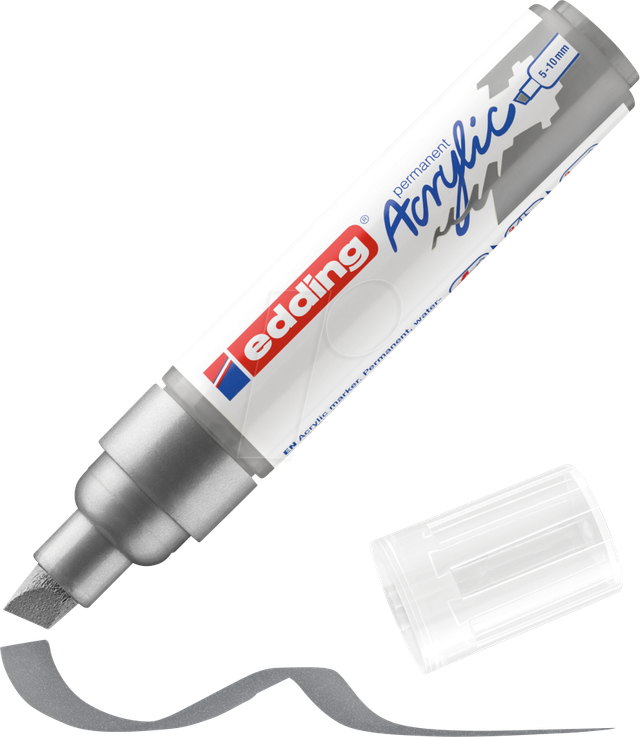 EDDING 5000SI - Acrylmarker, 5 mm - 10 mm, silber