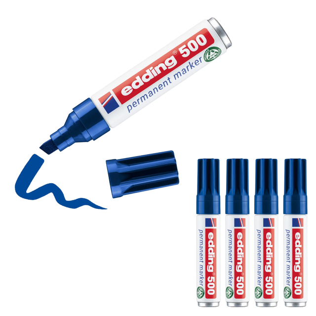 EDDING 500BL - Permanent Marker, 2,00 - 7,00 mm, blau