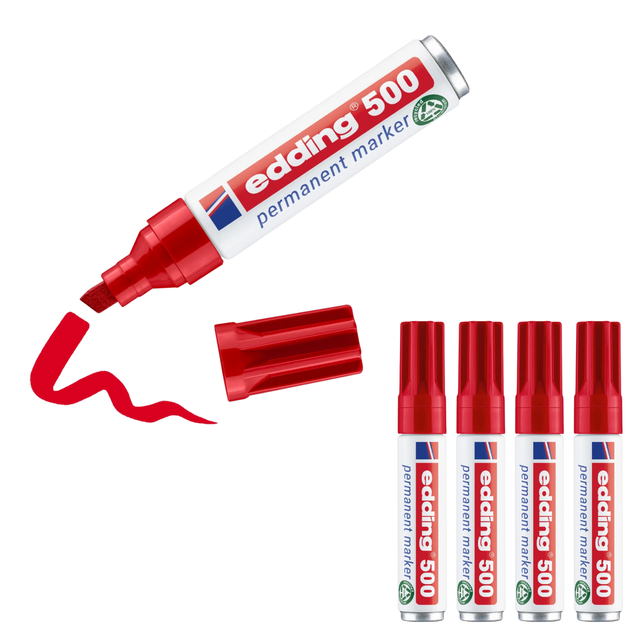 EDDING 500RT - Permanent Marker, 2,00 - 7,00 mm, rot