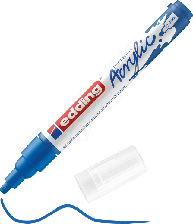 EDDING 5100BL - Acrylmarker, 2 mm - 3 mm, enzianblau