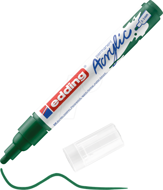 EDDING 5100GN - Acrylmarker, 2 mm - 3 mm, moosgrün