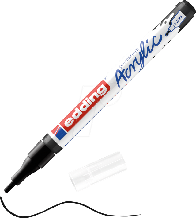 EDDING 5300SW - Acrylmarker, 1 mm - 2 mm, schwarz