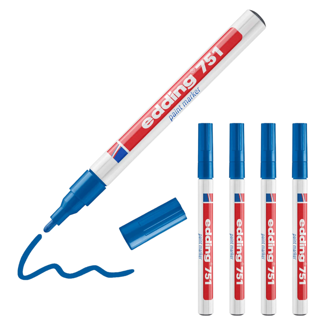 EDDING 751BL - Lack Marker, 1,0 - 2,0 mm, blau