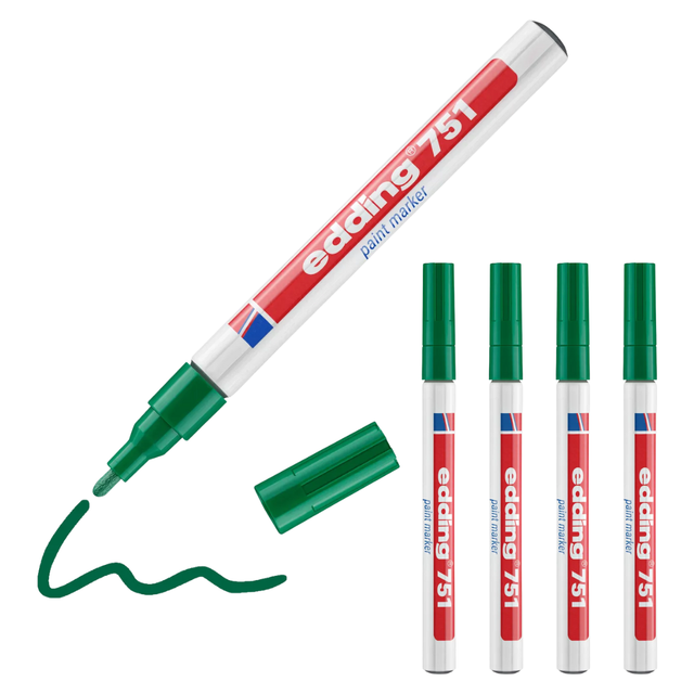 EDDING 751GN - Lack Marker, 1,0 - 2,0 mm, grün