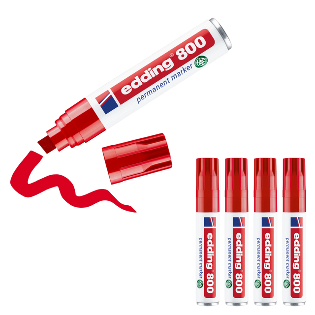 EDDING 800RT - Permanent Marker, 4,00 - 12,00 mm, rot