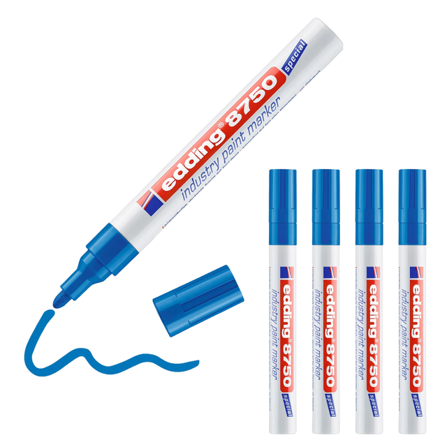 EDDING 8750BL - Industrie Lack Marker, 2,0-4,0 mm, blau