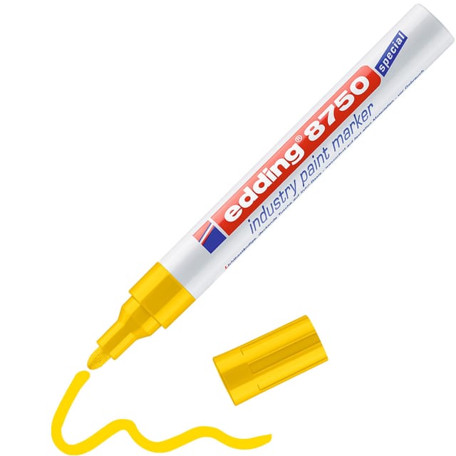 EDDING 8750GE - Industrie Lack Marker, 2,0-4,0 mm, gelb