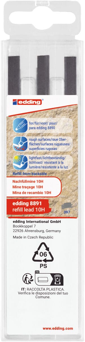 EDDING 8891-6097 - Nachfüllminen, für edding 8890, 10H, 6er-Set
