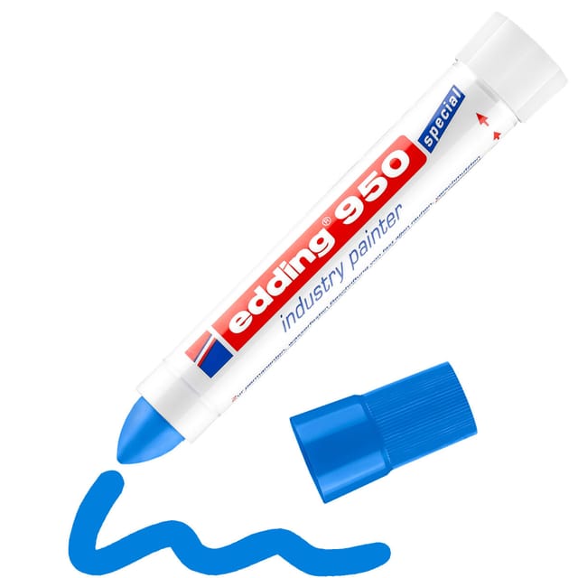 EDDING 950BL - Industrie Pastenmarker, 10,0 mm, blau