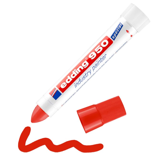 EDDING 950RT - Industrie Pastenmarker, 10,0 mm, rot