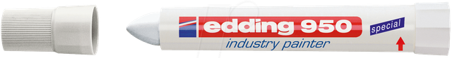 EDDING 950WS - Industrie Pastenmarker, 10,0 mm, weiß