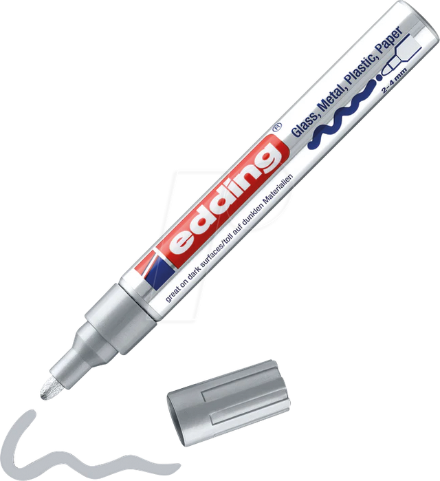EDDING GLM750SI - Glanzlackmarker, 2-4 mm, silber