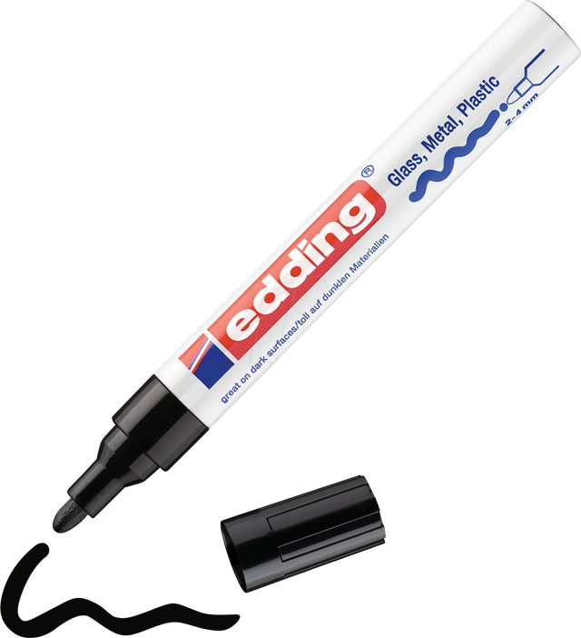 EDDING GLM750SW - Glanzlackmarker, 2-4 mm, schwarz