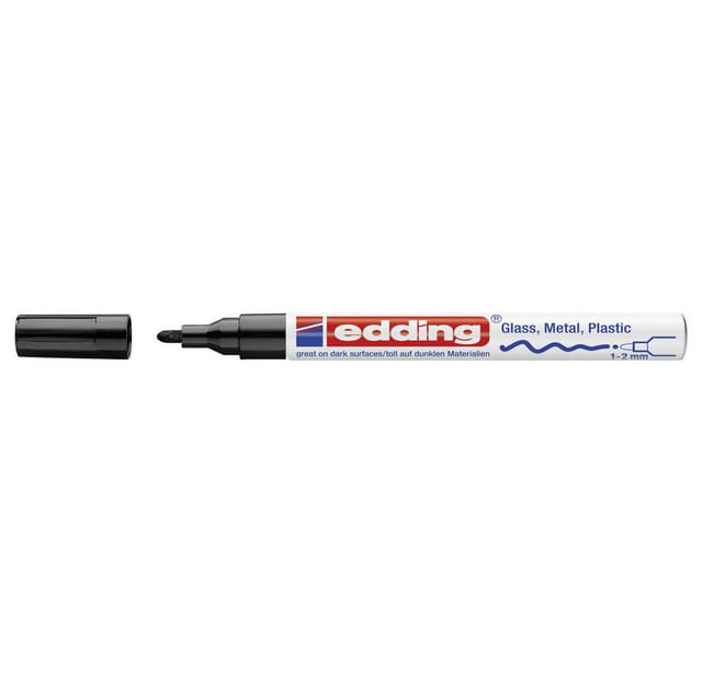 EDDING GLM751SW - Glanzlackmarker, 1-2 mm, schwarz