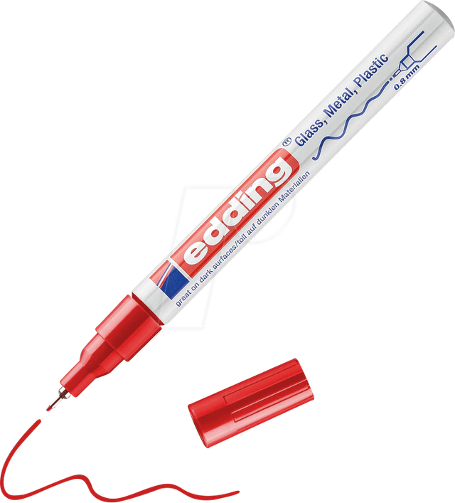 EDDING GLM780RT - Glanzlackmarker, 0,8 mm, rot