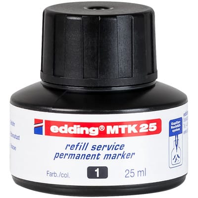 EDDING MTK25001 - Nachfülltinte, Permanentmarker, MTK 25, schwarz